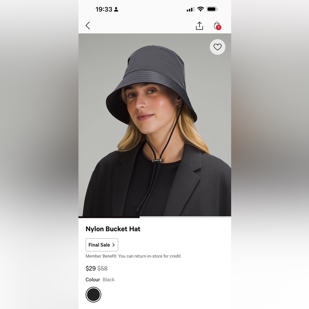 Lululemon nylon bucket hat L/XL